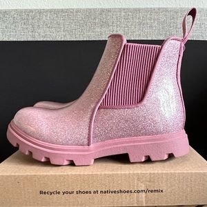 Native Pink Glitter Boots